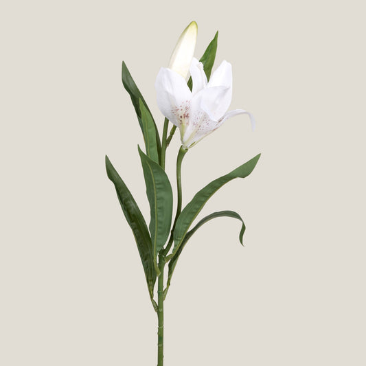 White Asiatic Lily Faux Flower